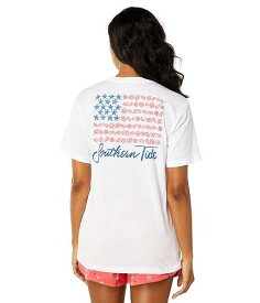 送料無料 Southern Tide レディース 女性用 ファッション Tシャツ Sea to Shining Sea Shell T-Shirt - Classic White