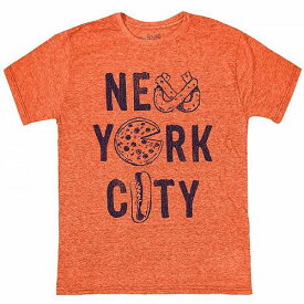 送料無料 オリジナルレトロブランド The Original Retro Brand Kids キッズ 子供用 ファッション 子供服 Tシャツ Tri-Blend New York City Foods Crew Neck Tee (Big Kids) - Streaky Orange