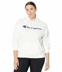 送料無料 チャンピオン Champion レディース 女性用 ファッション パーカー スウェット Plus Powerblend Hoodie - White