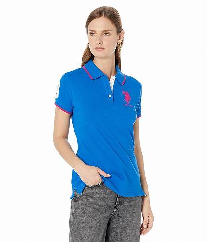 送料無料 USポロ U.S. POLO ASSN. レディース 女性用 ファッション ポロシャツ Triple Crown Polo - Lapis Blue