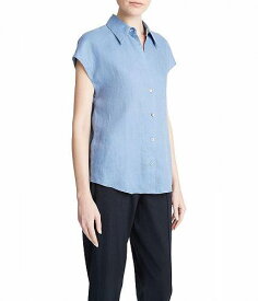 送料無料 ヴィンス Vince レディース 女性用 ファッション ボタンシャツ Cap Sleeve Button Down Blouse - Azure Gem