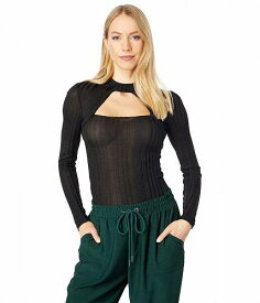 送料無料 ビーシービーゲネレーション BCBGeneration レディース 女性用 ファッション ブラウス Knit Cutout Top U1UX7T12 - Black