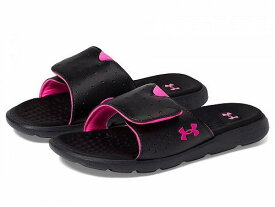 送料無料 アンダーアーマー Under Armour レディース 女性用 シューズ 靴 サンダル Ignite Pro Slide - Black/Black/Rebel Pink