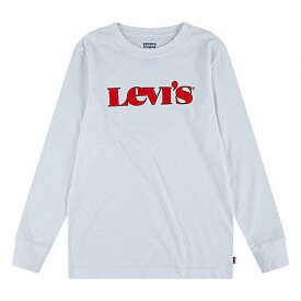 送料無料 リーバイス Levi&#039;s(R) Kids 男の子用 ファッション 子供服 Tシャツ Long Sleeve Graphic Tee Shirt (Big Kids) - White
