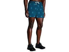 送料無料 ブルックス Brooks メンズ 男性用 ファッション ショートパンツ 短パン Moment 5&quot; Shorts - Denim/Run USA