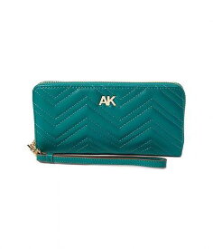 送料無料 アン クライン Anne Klein レディース 女性用 バッグ 鞄 ハンドバッグ クラッチ Quilted Zip Around Wallet - Emerald