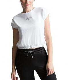 送料無料 ジューシークチュール Juicy Couture レディース 女性用 ファッション Tシャツ Roll Cuff Top - White