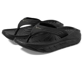 送料無料 ホカ Hoka メンズ 男性用 シューズ 靴 サンダル Ora Recovery Flip - Black/Dark Gull Gray