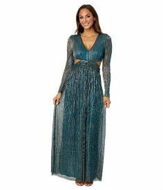 送料無料 リリーピューリッツァー Lilly Pulitzer レディース 女性用 ファッション ドレス Latrice Long Sleeve Maxi - Blue Rhapsody Metallic Knit Crinkle