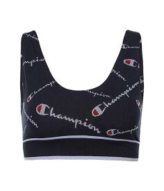 送料無料 チャンピオン Champion レディース 女性用 ファッション トップス シャツ Print Sweatshirt Bralette - Tossed Script Navy