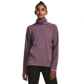 送料無料 アンダーアーマー Under Armour レディース 女性用 ファッション パーカー スウェット Waffle Funnel Hoodie - Misty Purple/Pink Elixir