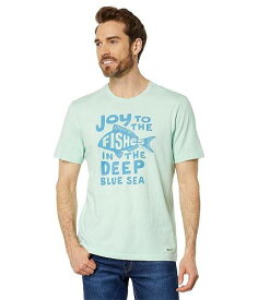 送料無料 ライフイズグッド Life is good メンズ 男性用 ファッション Tシャツ Joy To The Fishes Crusher(TM) Tee - Sage Green