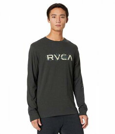 送料無料 ルーカ RVCA メンズ 男性用 ファッション Tシャツ Big Bloom Long Sleeve Tee - Pirate Black