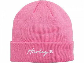 送料無料 ハーレー Hurley レディース 女性用 ファッション雑貨 小物 帽子 ビーニー ニット帽 Script Cuff Beanie - Pink
