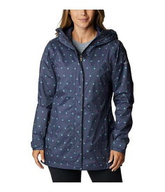 送料無料 コロンビア Columbia レディース 女性用 ファッション アウター ジャケット コート レインコート Splash A Little II Rain Jacket - Nocturnal Swell Dots Print