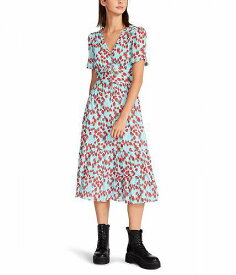 送料無料 ベッツィージョンソン Betsey Johnson レディース 女性用 ファッション ドレス Strawberry Fields Cotton Voile Midi Dress - Beachy Blue