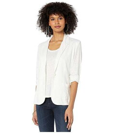 送料無料 Majestic Filatures レディース 女性用 ファッション アウター ジャケット コート ブレザー Linen/Elastane One-Button Blazer - Blanc