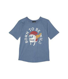 送料無料 Tiny Whales 男の子用 ファッション 子供服 Tシャツ Born Wild T-Shirt (Toddler/Little Kids/Big Kids) - River Blue