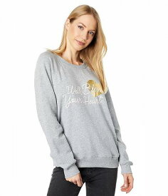 送料無料 ワイルドフォックス Wildfox レディース 女性用 ファッション パーカー スウェット Bless Your Heart Sweatshirt - Heather