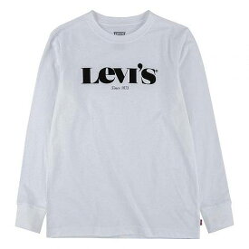 送料無料 リーバイス Levi&#039;s(R) Kids 男の子用 ファッション 子供服 Tシャツ Long Sleeve Graphic Tee (Little Kids) - White