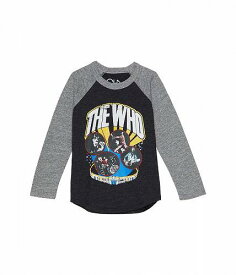 送料無料 Chaser Kids 男の子用 ファッション 子供服 Tシャツ Recycled Vintage Jersey w/ Tri-Blend Long Sleeve Raglan Blocked (Toddler/Little Kids) - Black/Streaky Grey