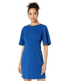送料無料 ダナモーガン Donna Morgan レディース 女性用 ファッション ドレス Mini Dress with Flutter Sleeve - Sodalite Blue