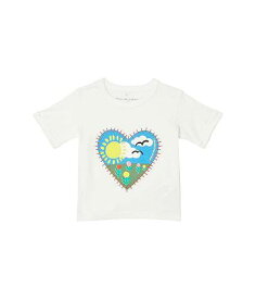 送料無料 ステラマッカートニー Stella McCartney Kids 女の子用 ファッション 子供服 Tシャツ Tee with Heart Patch and Print (Toddler/Little Kids/Big Kids) - White