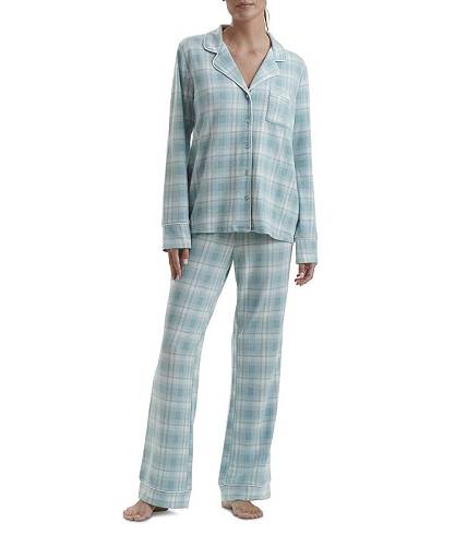 【再入荷】 Set PJ Collar Notch Pillowsoft 寝巻き パジャマ ファッション 女性用 レディース Splendid スプレンデッド 送料無料 - Plaid Iced パジャマ