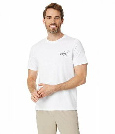 送料無料 キャラウェイ Callaway メンズ 男性用 ファッション Tシャツ 19th Hole Trademark Novelty Short Sleeve Tee - Bright White