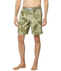 送料無料 クイックシルバー Quiksilver Waterman メンズ 男性用 スポーツ・アウトドア用品 水着 Throwback Print 2 Boardshorts 19&quot; - Tea