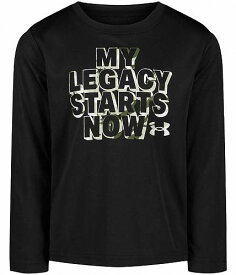 送料無料 アンダーアーマー Under Armour Kids 男の子用 ファッション 子供服 Tシャツ My Legacy Starts Now Long Sleeve Tee (Little Kids/Big Kids) - Black