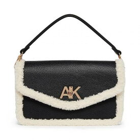 送料無料 アン クライン Anne Klein レディース 女性用 バッグ 鞄 ショルダーバッグ バックパック リュック East/West Convertible Flap Shoulder Bag with Turnlock - Black/Cream