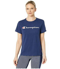 送料無料 チャンピオン Champion レディース 女性用 ファッション Tシャツ Classic Tee - Athletic Navy