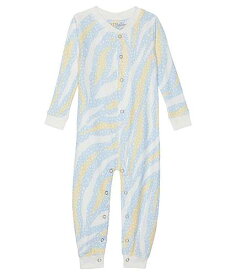 送料無料 P.J. Salvage Kids 女の子用 ファッション 子供服 パジャマ 寝巻き Tiger Dots Peachy Romper (Infant) - Ice Blue