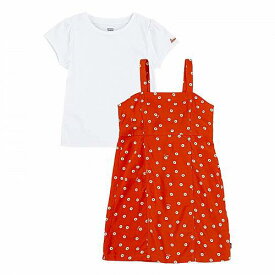 送料無料 リーバイス Levi&#039;s(R) Kids 女の子用 ファッション 子供服 セット Dress &amp; T-Shirt Set (Little Kids) - Enamel Orange