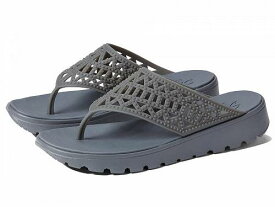 送料無料 スケッチャーズ SKECHERS レディース 女性用 シューズ 靴 サンダル Foamies Footsteps Geometric/Rhinestone Hooded Sandal - Charcoal