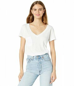 送料無料 エルエーメイド LAmade レディース 女性用 ファッション Tシャツ V-Pocket Tee - Tissue Jersey - White 1