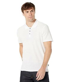 送料無料 セブンフォーオールマンカインド 7 For All Mankind メンズ 男性用 ファッション ポロシャツ Three-Button Short Sleeve Polo - White