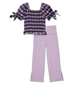 送料無料 HABITUAL girl 女の子用 ファッション 子供服 セット Puff Sleeve Smocked Pants Set (Toddler/Little Kids) - Lilac