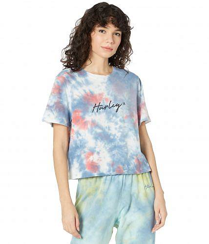 送料無料 ハーレー Hurley レディース 女性用 ファッション Tシャツ Scripty Tie-Dye Cropped Tee - Stellar Tie-Dye
