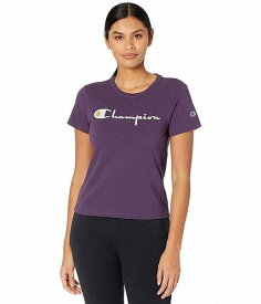 送料無料 チャンピオン Champion LIFE レディース 女性用 ファッション Tシャツ The Girlfriend Tee - Purple Pebble