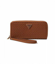 送料無料 ゲス GUESS レディース 女性用 バッグ 鞄 ハンドバッグ クラッチ Etel Large Zip Around Wallet - Cognac