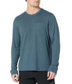 送料無料 プラナ Prana メンズ 男性用 ファッション Tシャツ Cardiff Long Sleeve Pocket T-Shirt Slim Fit - Deep Stellar Heather