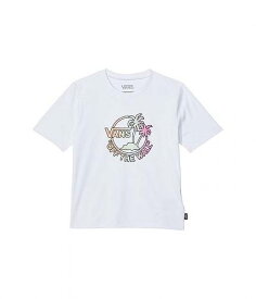 送料無料 バンズ Vans Kids 女の子用 ファッション 子供服 Tシャツ Palm Short Sleeve Sun Shirt (Toddler/Little Kids) - White