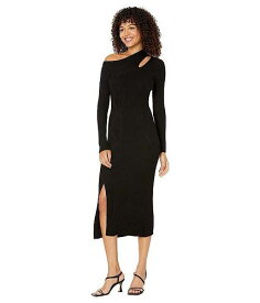 送料無料 MOON RIVER レディース 女性用 ファッション ドレス Asymmetrical Cutout Sweaterdress - Black