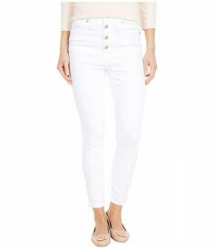 送料無料 Madewell レディース 女性用 ファッション ジーンズ デニム 10&quot; High-Rise Skinny Crop Jeans in Pure White: Button-Front Edition - Pure White