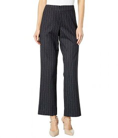 送料無料 クレイジーラリー Krazy Larry レディース 女性用 ファッション パンツ ズボン Knit Wide Leg Front Zip Pants - Black Stripe