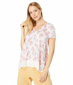 送料無料 Bobeau レディース 女性用 ファッション Tシャツ Short Sleeve Button-Down Twofer One - Blush/Berry