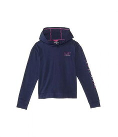 送料無料 バインヤード・バインズ Vineyard Vines Kids 女の子用 ファッション 子供服 パーカー スウェット ジャケット Graphic Hoodie Long Sleeve T (Toddler/Little Kids/Big Kids) - Nautical Navy