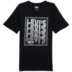 送料無料 リーバイス Levi&#039;s(R) Kids 男の子用 ファッション 子供服 Tシャツ Wavy Logo Tee Shirt (Big Kids) - Black
